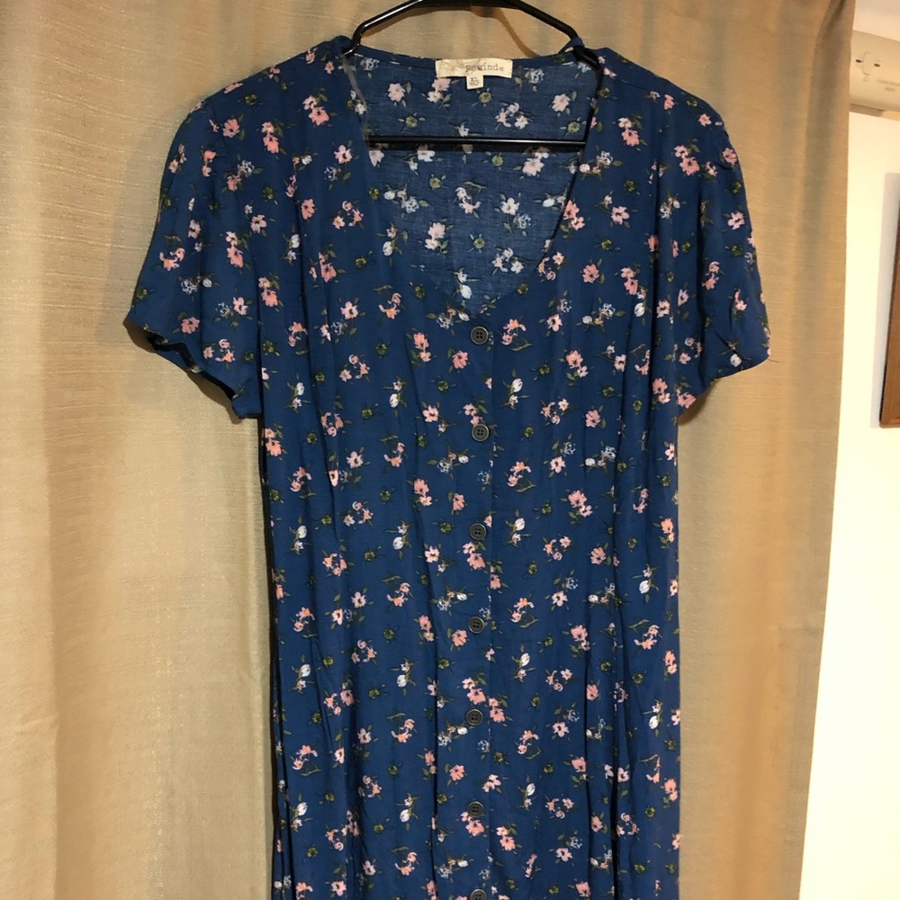 Navy floral dress